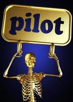 pilot word and golden skeleton photo