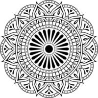 patrón de mandala floral, elementos decorativos en estilo étnico oriental. islam, árabe, indio, marroquí, españa, turco, chino, místico, otomano, motivos. mandalas para colorear vector
