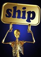 ship word and golden skeleton photo