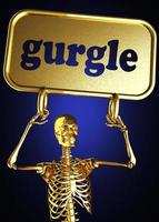 gurgle word and golden skeleton photo