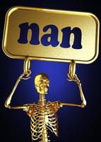 nan word and golden skeleton photo