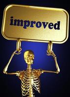 improved word and golden skeleton photo