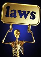 laws word and golden skeleton photo