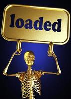 loaded word and golden skeleton photo