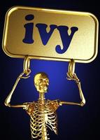 ivy word and golden skeleton photo