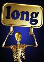 long word and golden skeleton photo