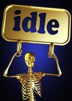 idle word and golden skeleton photo