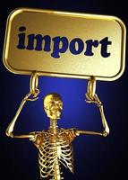 import word and golden skeleton photo