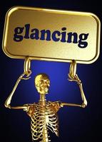 glancing word and golden skeleton photo