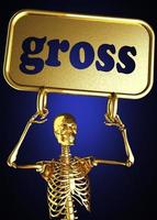 gross word and golden skeleton photo
