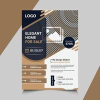 Real Estate Flyer Template Design in Vector