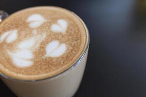 Close-up of cappuccino foam