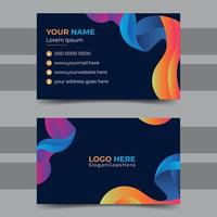 Abstract modern gradient business card template vector
