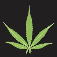 simplicidad hoja de cannabis dibujo a mano alzada diseño plano. vector