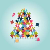 Triangle Puzzle  design vector illustration