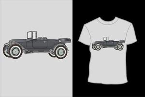 coche retro 1918 ilustración diseño de camiseta vector