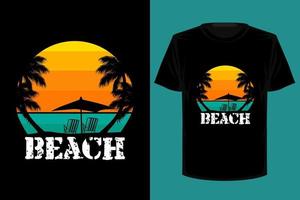 diseño de camiseta vintage retro de playa vector