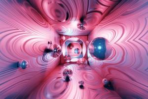 3D rendering abstract art sci-fi background. photo