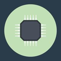 conceptos de chip de procesador vector