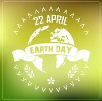 EARTH DAY of background a shape typography vector