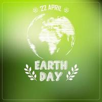 EARTH DAY of background a shape typography.vector vector