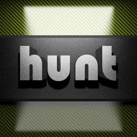 hunt word of iron on carbon photo