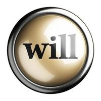 will word on isolated button photo