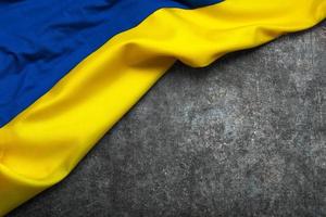 National flag of Ukraine background with copy space photo