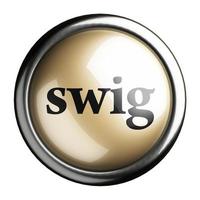 swig word on isolated button photo