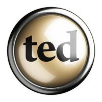 ted word on isolated button photo