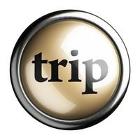 trip word on isolated button photo