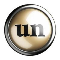 un word on isolated button photo