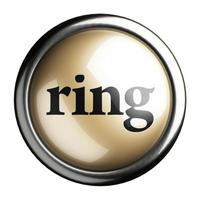 ring word on isolated button photo