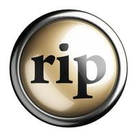 rip word on isolated button photo