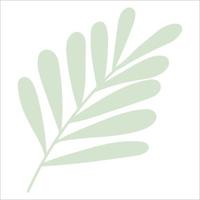 Leaf Line Art With Shapes In Pastel vector