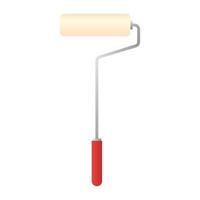 paint roller cartoon vector illustration isolated object