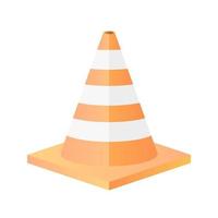 roadblock cartoon vector illustration isolated object