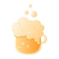 bebida fría cerveza dibujos animados vector ilustración objeto aislado