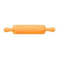 wooden rolling pin cartoon vector illustration isolated object