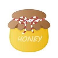 honey glass can cartoon vector illustration isolated object