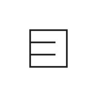 number 3 square thin design symbol vector