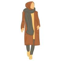 vector estilista hijab niña