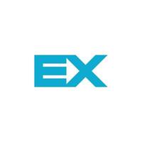 letter ex motion arrow simple geometric symbol vector
