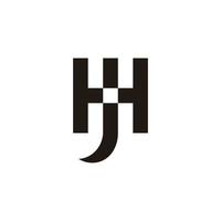 letter hj geometric abstract simple logo vector