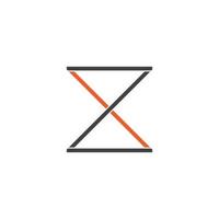 abstract letter xz simple line logo vector