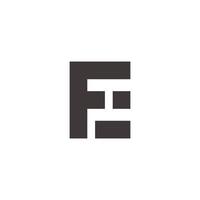 letter fe simple geometric slice logo vector