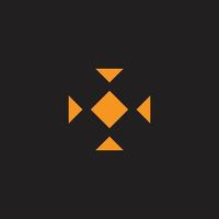 abstract plus x symbol simple geometric square logo vector