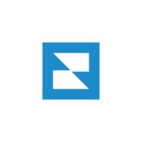 letter zr square geometric logo vector