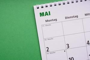 german calendar or monthly planner for may photo