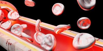 skin layer red blood cells vein vascular surgery 3d illustration photo